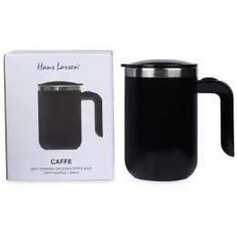Caffe Hans Larsen Auto-Stirring Coffee Mug Black Gift Box